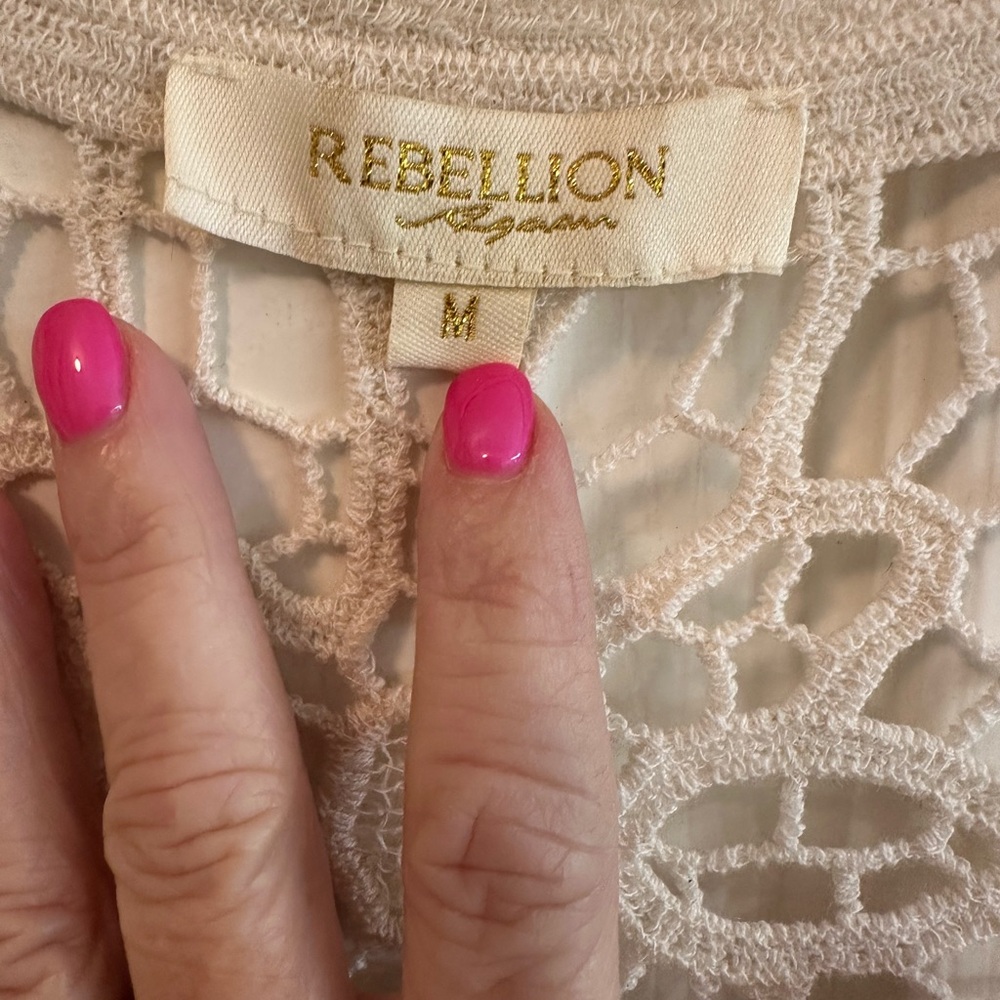 Rebellion Cream Crochet Cardigan - Picture 4 of 4